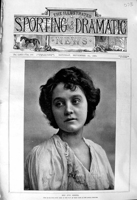 Antique Old Print 1901 Photograph Miss Evie Greene Kitty Grey Apollo Theatre