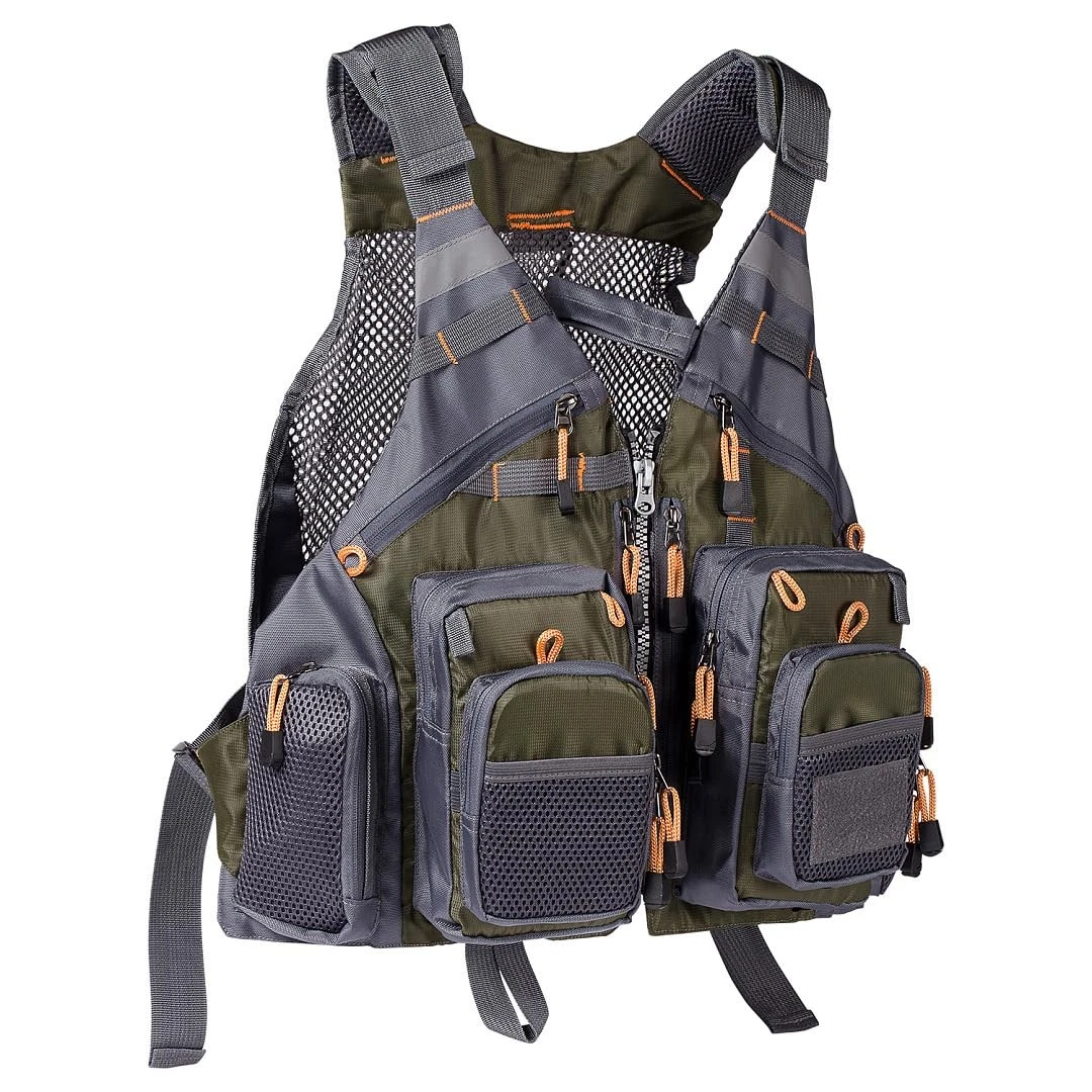 BASSDASH Strap Fishing Vest Adjustable for Men and Women, for Fly Bass Fishin...