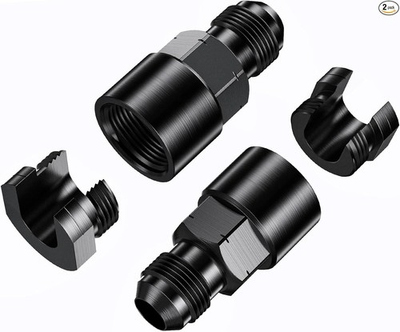 #ad Male to In EFI Fuel Rail Fitting with Quick Disconnect Female Black Anodized Ha $15.74