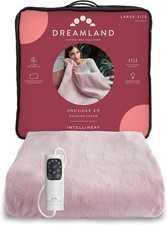 Dreamland Cosy Up Silky Faux Fur Warming Throw Pink Large Electric Blanket