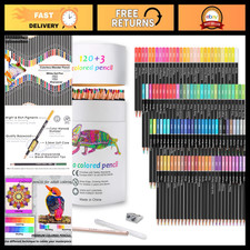 120 Premium Colored Pencils Set - Soft Core, Vibrant Colors for Drawing, Sketchi