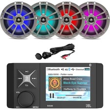 JBL R4500 AM/FM/USB Bluetooth Yacht Receiver, 4x Infinity 6.5" Marine Speakers