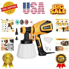 Paint Sprayer, 700W HVLP Spray Gun with Cleaning & Blowing Joints, 4 Nozzles ...