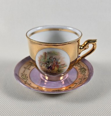 Lusterware Cup & Saucer Mix Match Set   Bavarian Cup, Occupied Japan Saucer