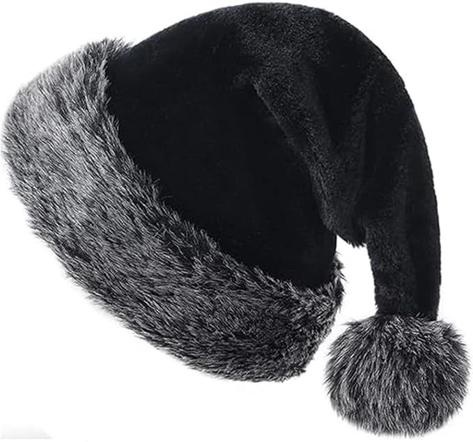 Sombrero de Navidad Unisex de Papá Noel para Hombres y Mujeres - Gorra de Terciopelo Suave Fiesta de Navidad Foto 4 de 4