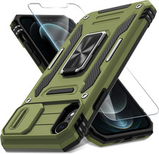 Case for Iphone XR with Slide Camera Cover Screen Protector 1 Pack ,Rotated Rin
