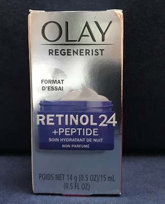 Olay Retinol24+ Peptide Night Moisturizer Fragrance Free 0.5 Oz