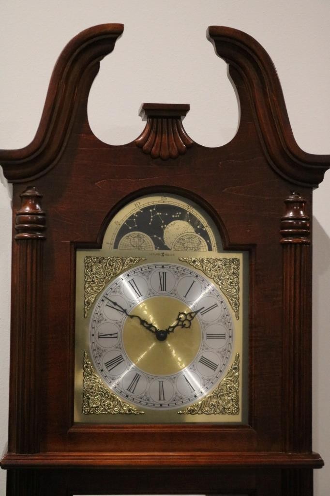 VINTAGE 90s HOWARD MILLER 610-739 NOTTINGHAM II GRANDFATHER CLOCK