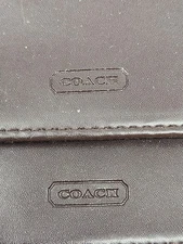 Coach Signature Checkbook Wallet in Brown