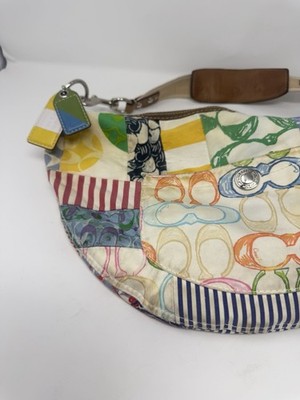 Coach Hamptons Patchwork Multicolor Y2K Patchwork Hobo Bag 10441