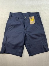 New Carhartt Men Rugged Professional Canvas Shorts Relaxed Fit Blue Size 28