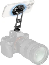 SMALLRIG Magnetic Metal Phone Mount with Cold Shoe Tripod Holder, black 