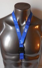 Nike Neck Lanyard Detachable Key Ring Signal Blue/White