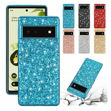 Bling Glitter Shockproof Slim Rubber Back Case Cover For Google Pixel 6 / 6 Pro