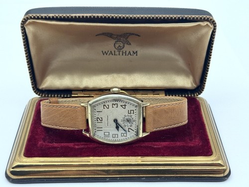 Rare 1931 Waltham Original Dial 14K Gold Filledl Manual Wind Original Box RUNS