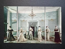 First Ladies In The Blue Room at The White House Washington D. C. Postcard. H44