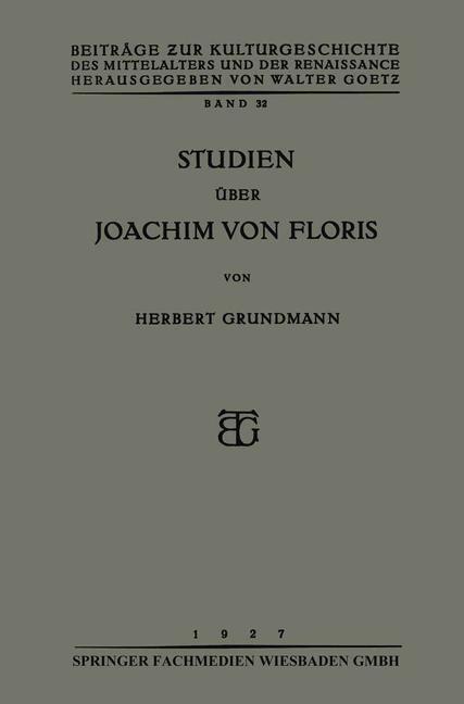 Thumbnail - Studien Über Joachim Von Floris | Buch | 9783663152439