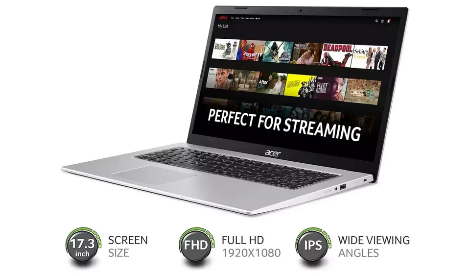 Acer Aspire 3 17.3 Inch Intel core i5 11th  20GB DDR 1TB SSD Laptop - Silver W11 - Image 3 of 4