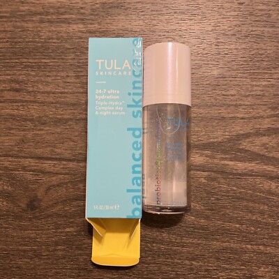 TULA SKINCARE 24-7 Ultra Hydration Triple-Hydra Complex Serum 1 oz BNIB +FREE 