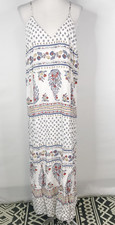 Old Navy Dress Womens Extra Large Tall Blue Floral Maxi Strappy Boho Cottagecore