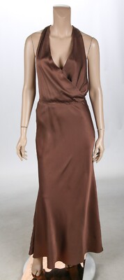 nicole miller prom dresses NWT Vintage 90s Y2K Nicole Miller Womens Dress Size 8 Silk Brown Prom Cocktail
