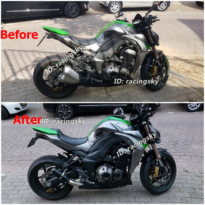 Deslizable para Kawasaki Ninja 1000 Z1000 2010-2024 tubo de enlace de escape puntas de silenciador de 51 mm Foto 2 de 4