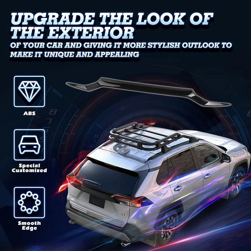 Cubierta de ventana de maletero trasero negro brillante para Toyota RAV4 2019-2021 2022 2023 - Imagen 4 de 8