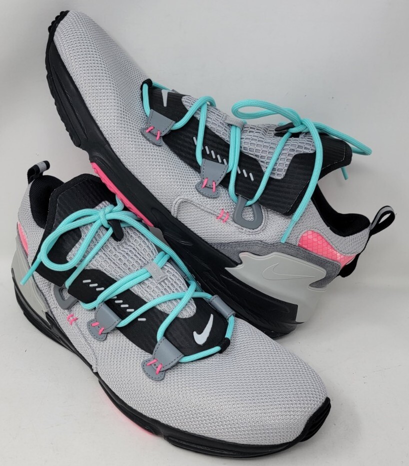 Nike Zoom Moc Mens Trainers At8695 Sneakers Shoes Grey Aqua Pink