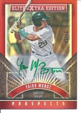 2015 Elite Extra Edition Prospects Green Ink Auto 1/10 Yairo Munoz #144