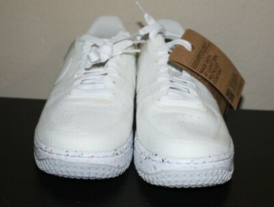 Nike Air Force 1 Crater AF1 White Orange Shoes Sz Mens 7 Wmns 8.5