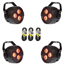 QTX PAR-12 RGBW DMX PAR Light x4 Bundle