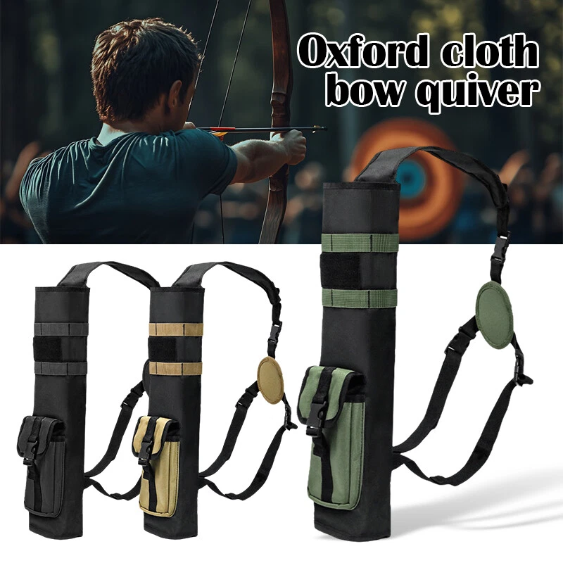 Lightweight Back Arrow Quiver PVC Oxford Holder Adjustable Arrow Backpack Bag US - Image 2 of 4