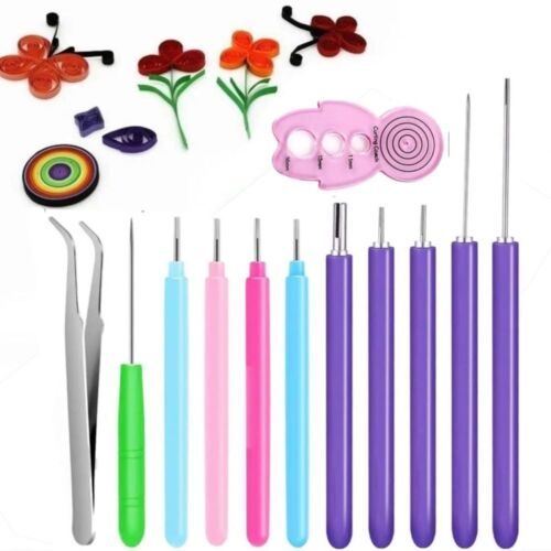 12PCS Quilling Slotted Pen Paper Quilling Tools Paper Quilling Pen  Paper Art - Picture 1 of 12