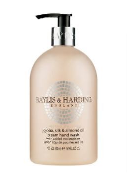 Baylis & Harding Handseife Jojoba, Seide & Mandelöl – 3er Pack, Je 500 Ml, Parabenfrei, Nicht An Tieren Getestet