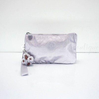 Kipling Creativity XL Extra Large Pouch AC8276 Polyamide Frosted Lilac Metallic
