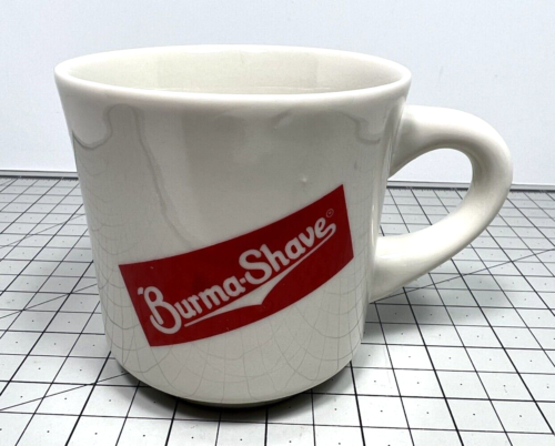 Burma Shave Ceramic White/Red Logo Shaving Mug/Coffee/Tea Cup No Brush 12oz. - Picture 1 of 8