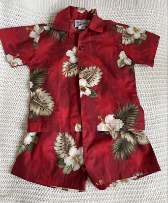 Red Pacific Legend Todder Jungen Hawaii Set Baumwolle Hemd und Shorts Alter 2 Jahre