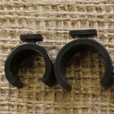 Black Pipe Clips (13mm + 16mm) - Pack of 20 - Secure Pipe Fasteners