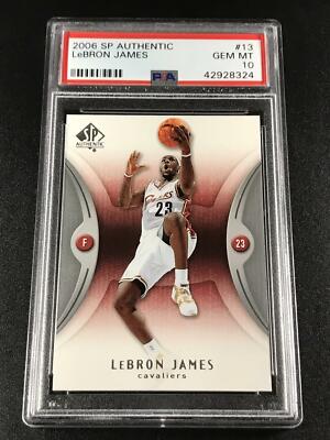 sp authentic lebron james rookie card