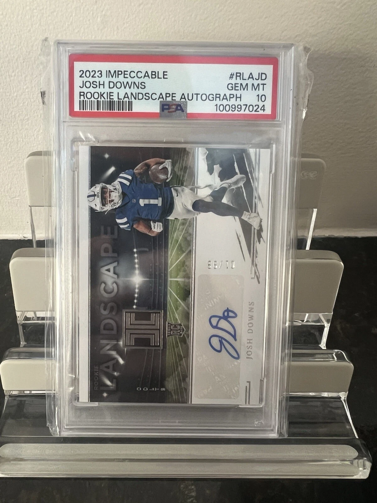 Josh Downs Panini Impeccable Rookie Landscape Autographs #RLAJD Base