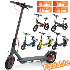 450W Sports Electric Seated Scooter Folding E-Bike Commute UL 2849 Certified