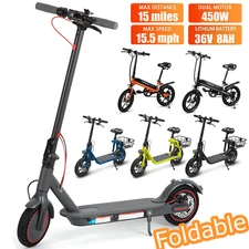 450W Sports Electric Seated Scooter Folding E-Bike Commute UL 2849 Certified