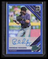 BRENDAN RODGERS 2019 Donruss Optic Rated Prospect Signatures Blue 65/75