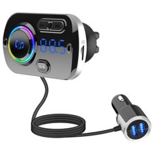 MP3 FM Radio USB Quick Charger Car Bluetooth Transmitter Ambient Light QC3.0