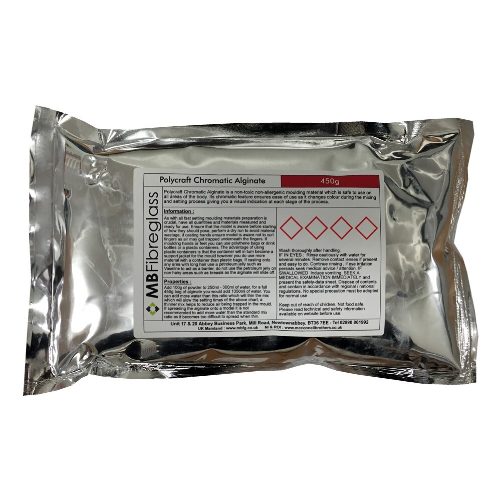 Polycraft Skin Safe Chromatic Colour Change Alginate 900g (2 x 450g Packs)