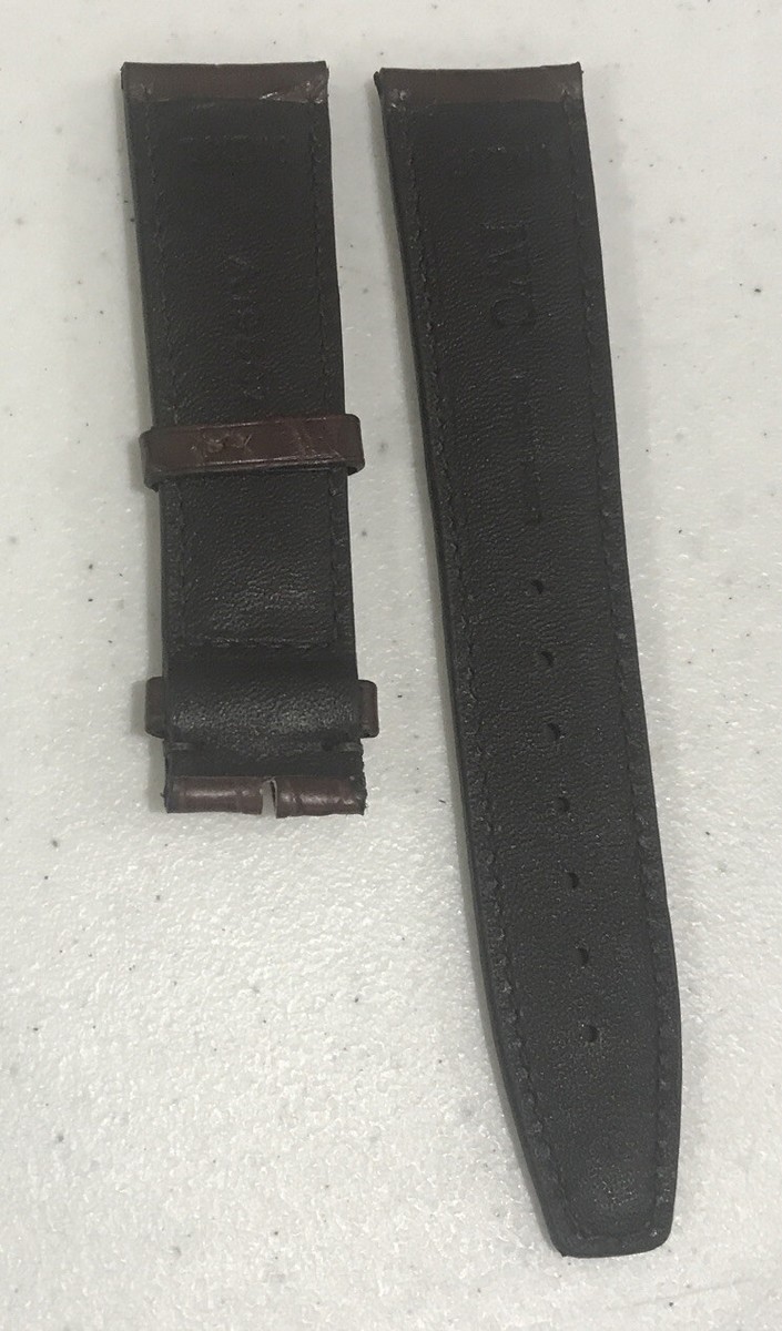IWC純正品 アリゲーター・ストラップ ダークブラウン 20mm Authentic Schaffhausen IWC Brown Alligator Strap 20 x 18mm A19567