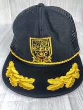 Very Rare Michelob 80s Vintage Trucker Snapback Hat Gold Leaf Rope Brim