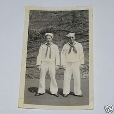 Vintage Black White WWII Sailors USN Navy Photo Photograph RARE