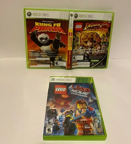 Lot of 2 Lego Xbox 360 Games The Lego Movie &  Indiana Jones Original Adventures