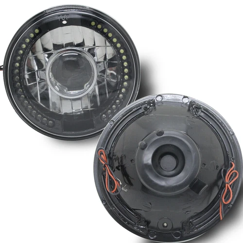 Par de faros proyectores LED halo blancos redondos de 7" para Jeep Patriot 2008-2016 - Imagen 5 de 9